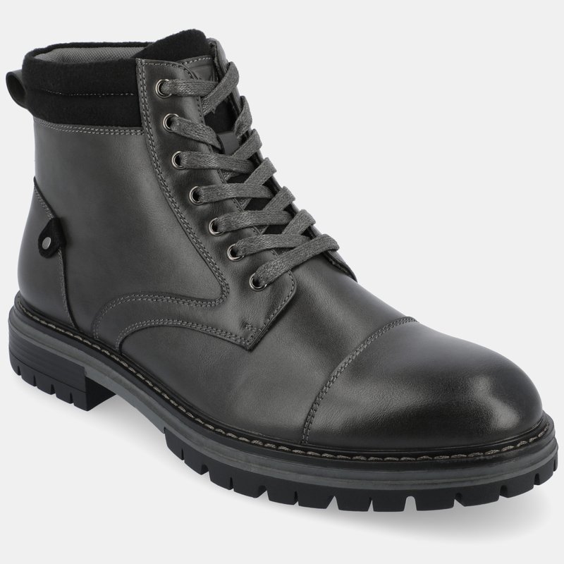 Vance Co. Shoes Fegan Cap Toe Boot In Grey