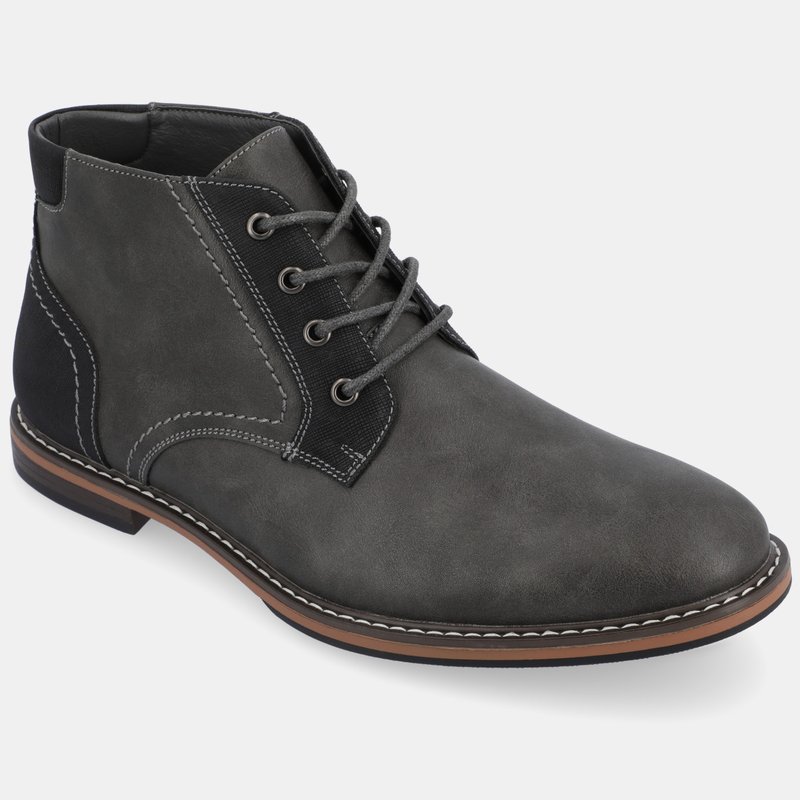 Vance Co. Shoes Franco Wide Width Plain Toe Chukka Boot In Grey