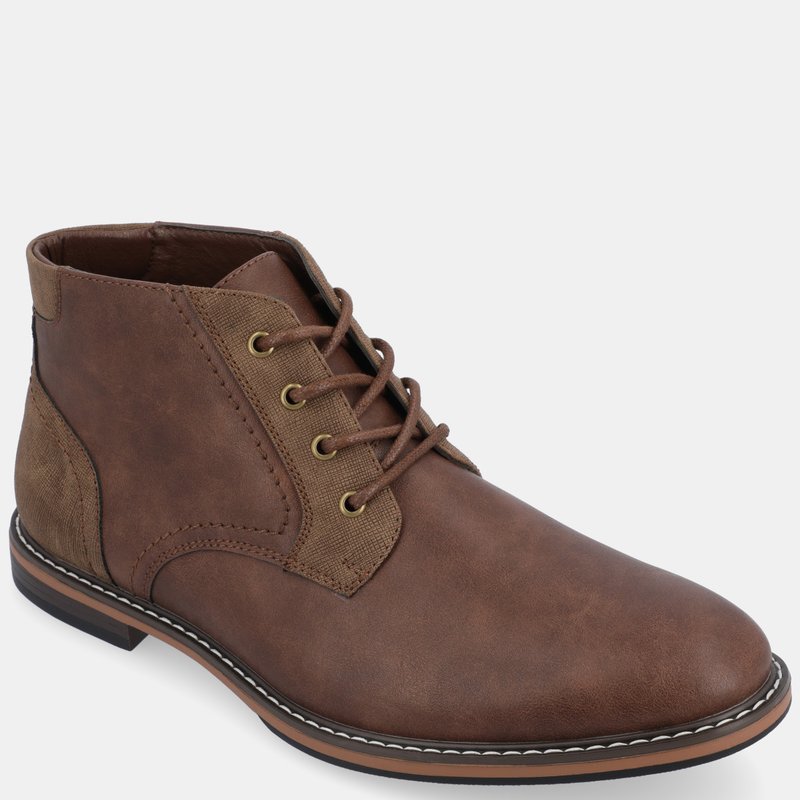 Vance Co. Shoes Franco Wide Width Plain Toe Chukka Boot In Brown