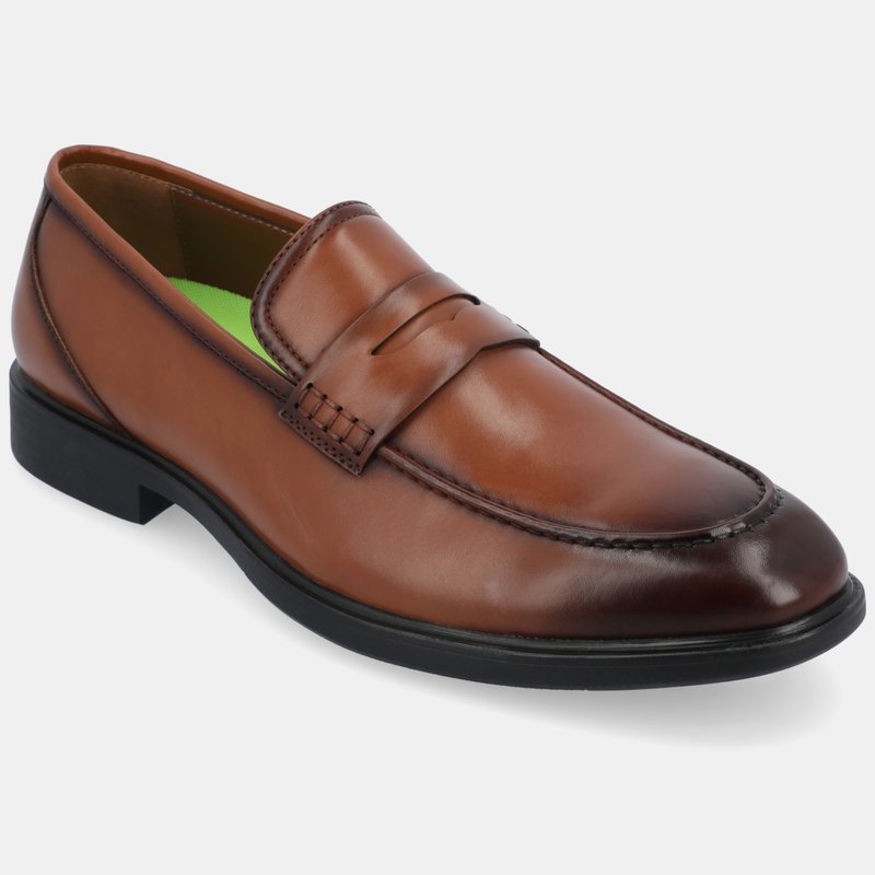 Vance Co. Shoes Keith Wide Width Penny Loafer In Brown