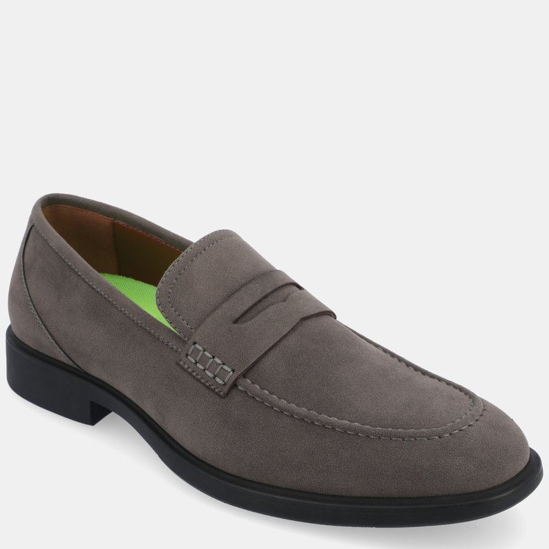 Vance Co. Shoes Keith Wide Width Penny Loafer In Grey