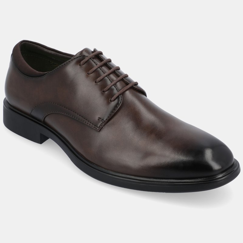 Vance Co. Shoes Kimball Plain Toe Dress Shoe In Brown