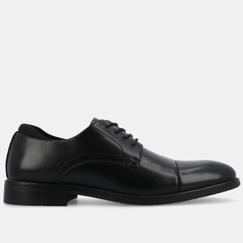 Shop Vance Co. Shoes Maning Cap Toe Derby Shoe In Black