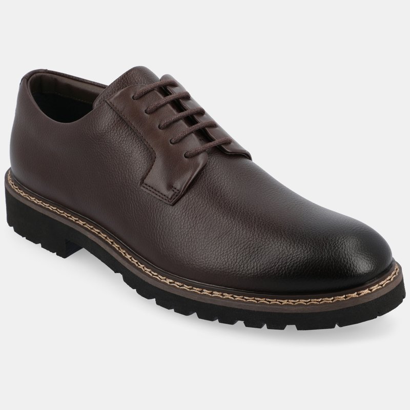 Vance Co. Shoes Martin Plain Toe Derby Shoes In Brown
