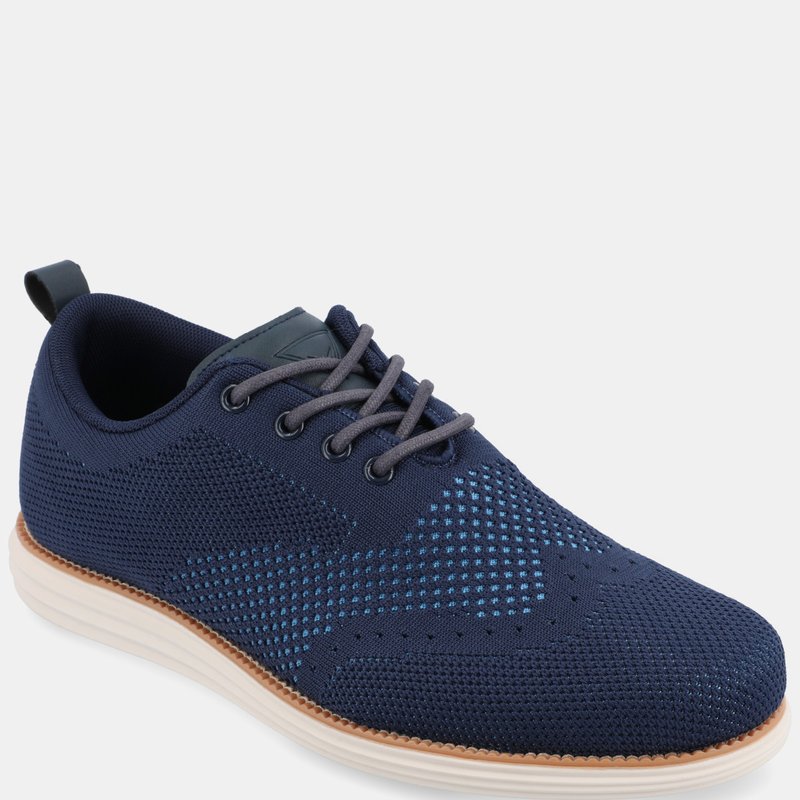 Vance Co. Shoes Men's Ezra Wide Width Knit Dress Shoe In Blue