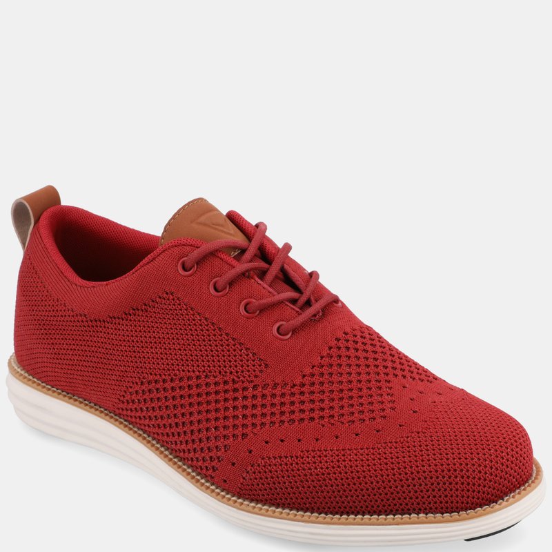 Vance Co. Shoes Men's Ezra Wide Width Knit Dress Shoe In Red