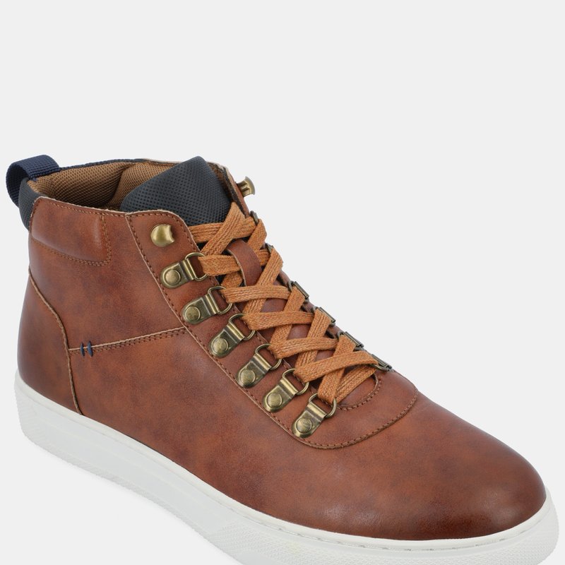 Vance Co. Shoes Ortiz Lace-up High Top Sneaker In Brown