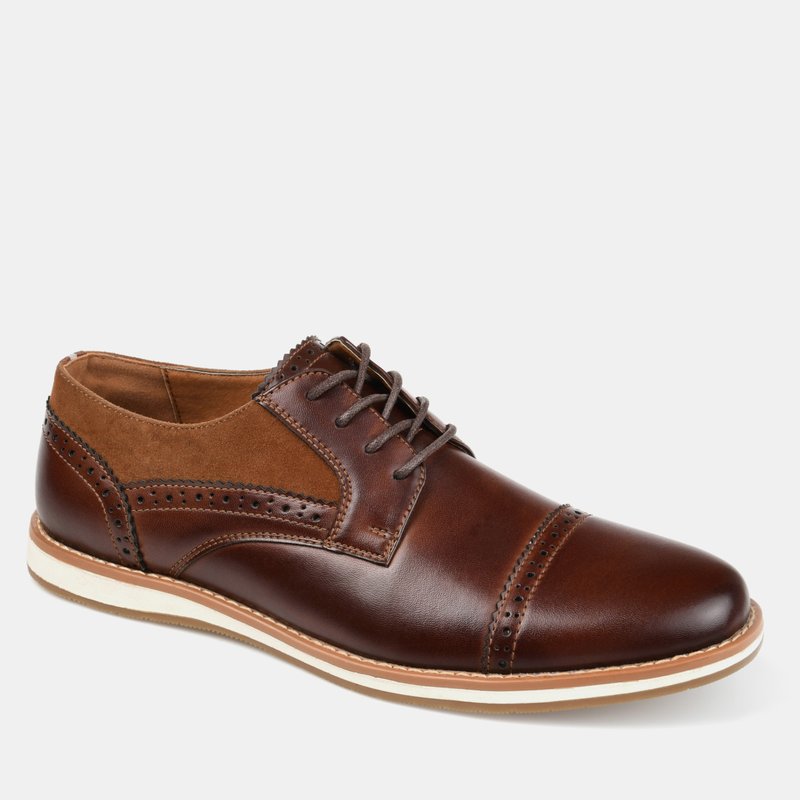 Vance Co. Shoes Vance Co. Griff Cap Toe Brogue Derby In Brown