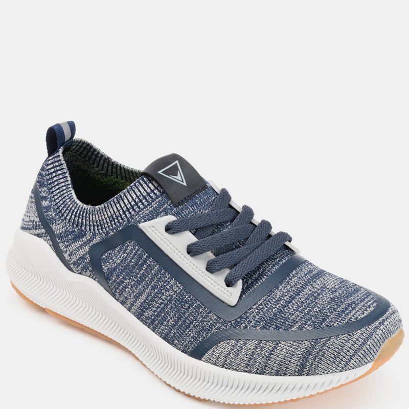Shop Vance Co. Shoes Vance Co. Keller Knit Athleisure Sneaker In Blue