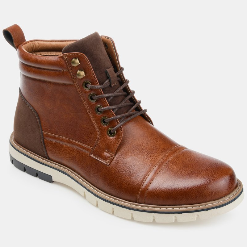 Shop Vance Co. Shoes Vance Co. Lucien Cap Toe Ankle Boot In Brown