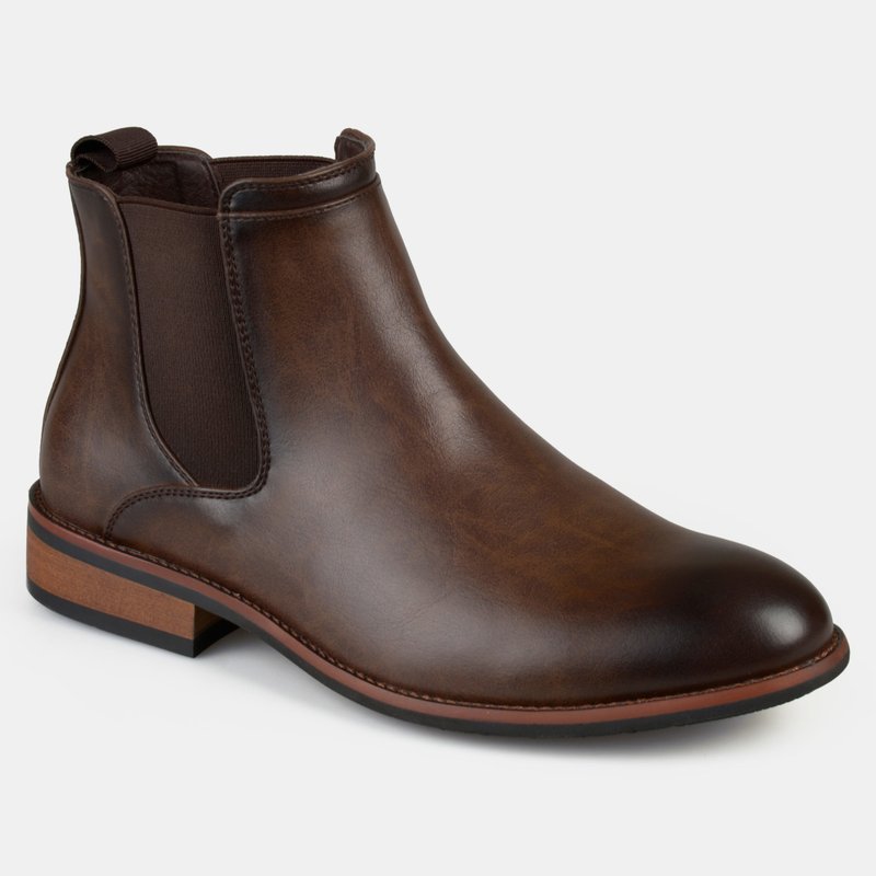 Vance Co. Shoes Vance Co. Men's Wide Width Landon Chelsea Dress Boot In Brown