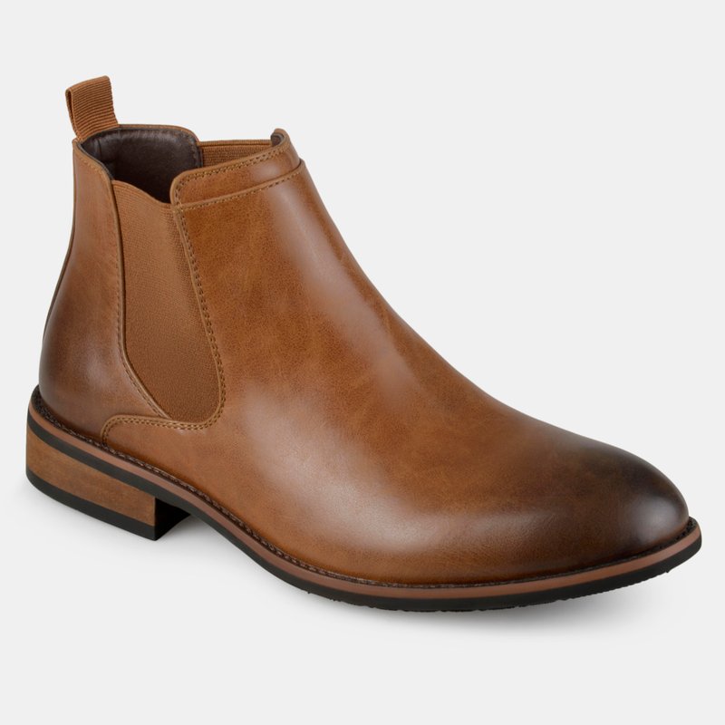 Vance Co. Shoes Vance Co. Men's Wide Width Landon Chelsea Dress Boot In Brown