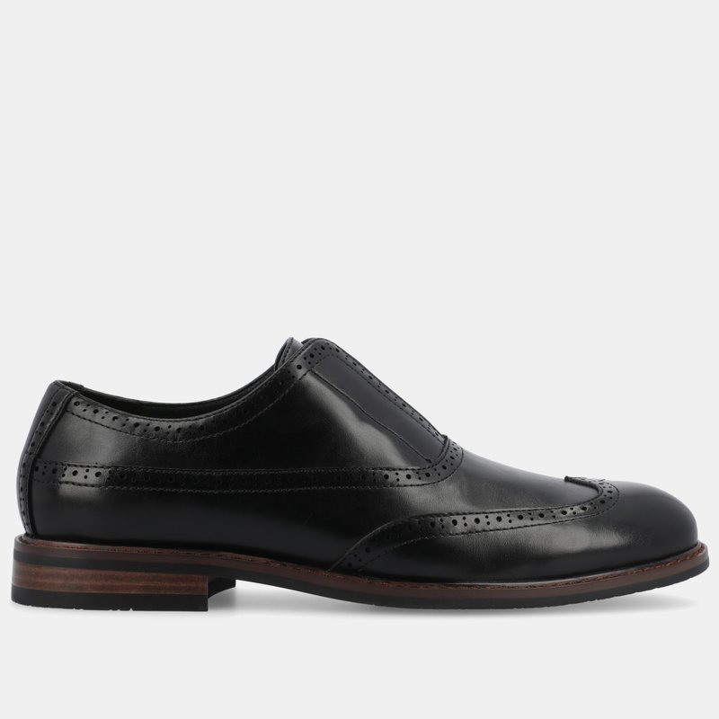 Shop Vance Co. Shoes Vance Co. Nikola Slip-on Oxford Loafers In Black