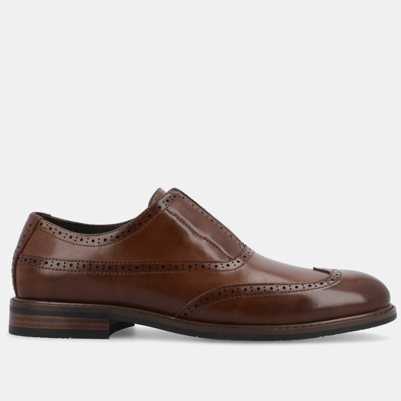 Shop Vance Co. Shoes Vance Co. Nikola Slip-on Oxford Loafers In Brown