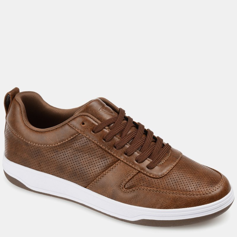 Shop Vance Co. Shoes Vance Co. Ryden Casual Perforated Sneaker In Brown