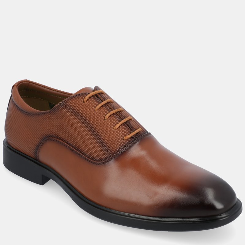 Vance Co. Shoes Vincent Plain Toe Oxford Shoe In Brown