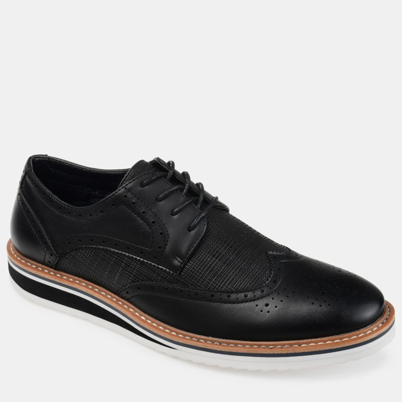 Vance Co. Shoes Warrick Wide Width Wingtip Derby In Black