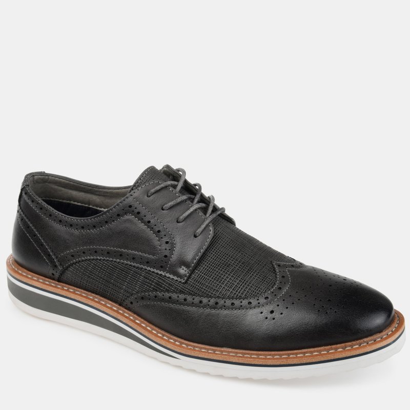 Vance Co. Shoes Warrick Wide Width Wingtip Derby In Grey