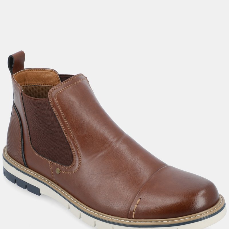 Vance Co. Shoes Waylon Pull-on Chelsea Boot In Brown