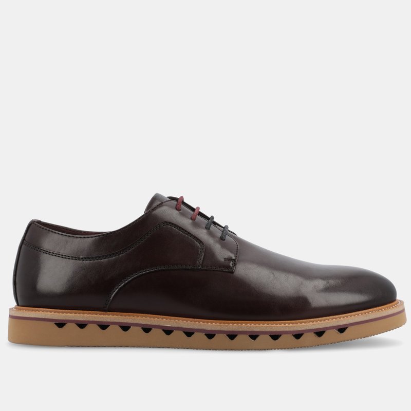 Shop Vance Co. Shoes William Plain Toe Derby Shoe In Red