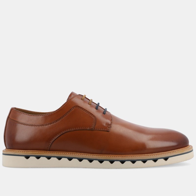 Shop Vance Co. Shoes William Plain Toe Derby Shoe In Brown