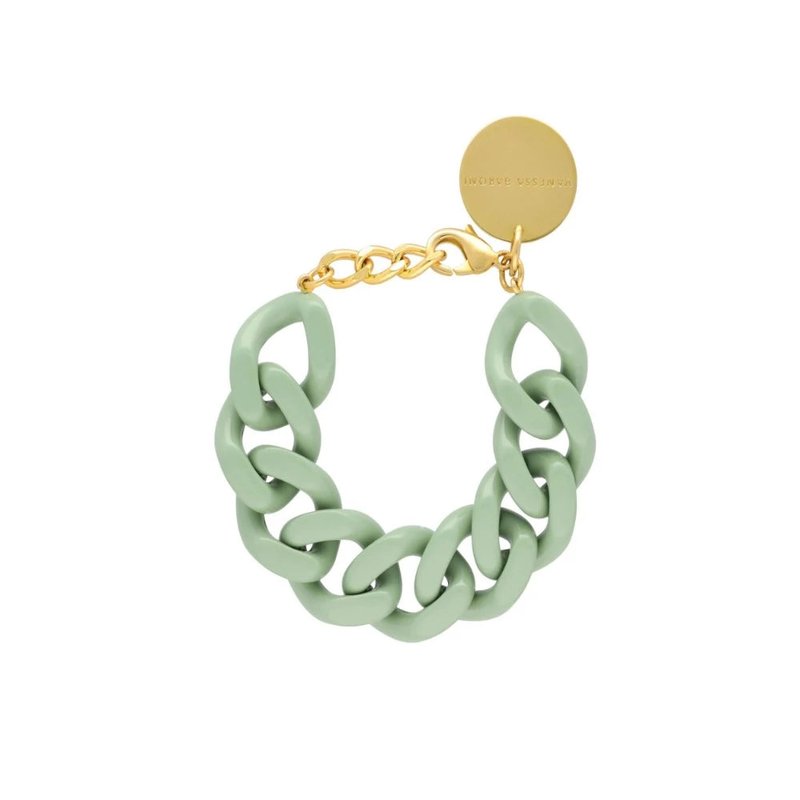 Vanessa Baroni Flat Chain Bracelet In Green