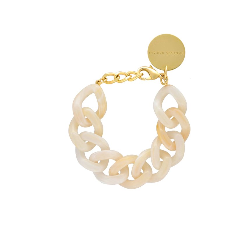 Vanessa Baroni Flat Chain Bracelet In White