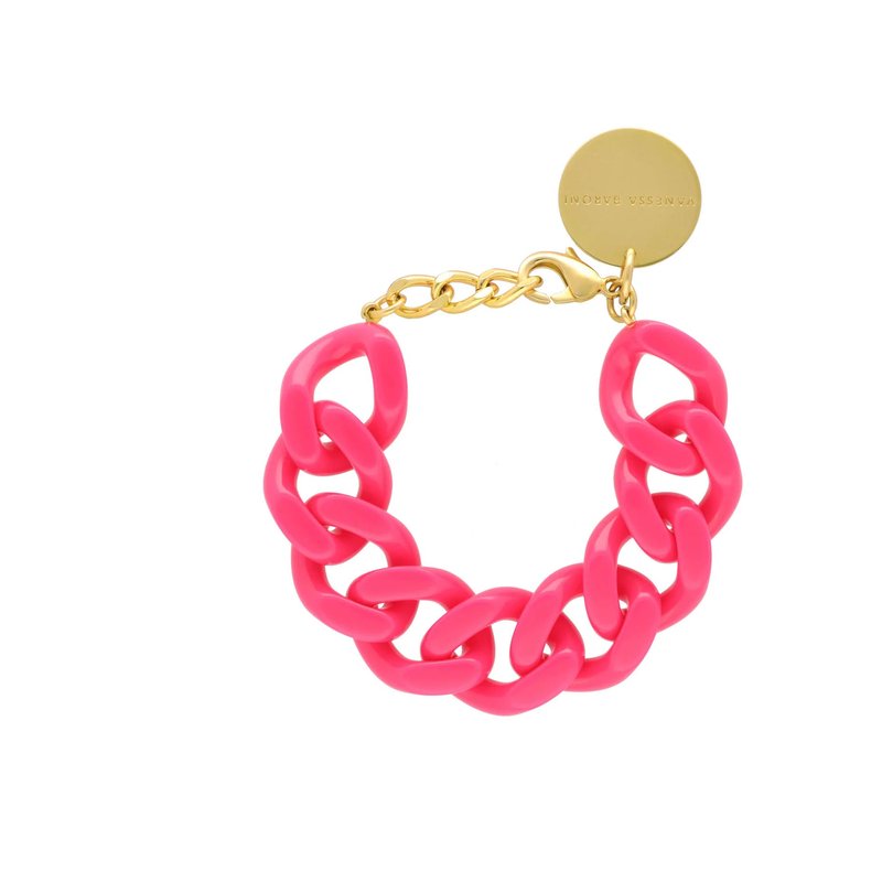Vanessa Baroni Flat Chain Bracelet In Pink