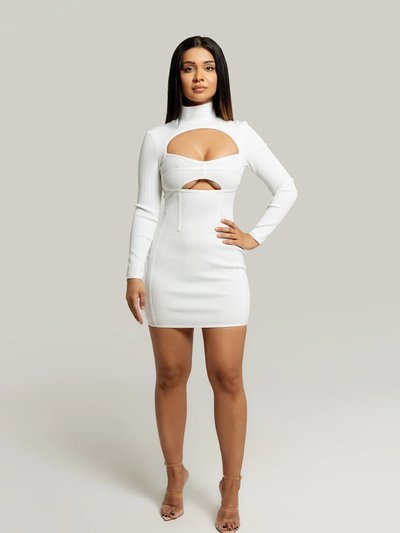 Vanity Couture Natalia Cut Out Long Sleeve Bodycon Dress product