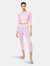 Petal Pink Tank Top 3/4 With Long Sleeves And Tie Dye Print - Petal Pink