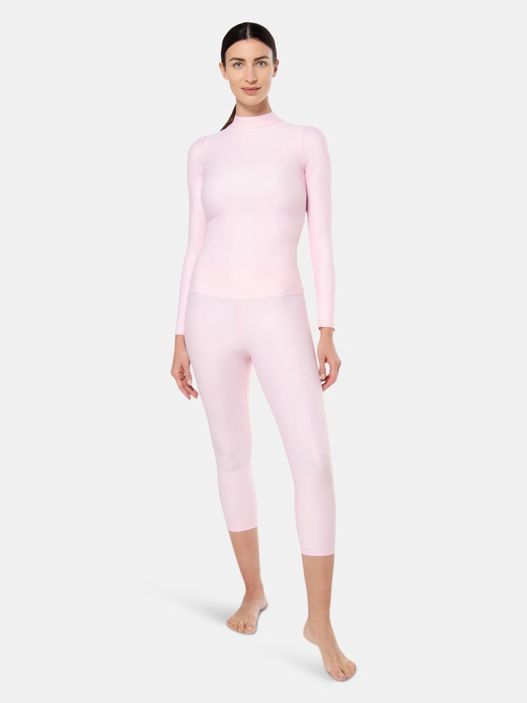 Petal Pink Tech Jersey  With Long Sleeves - Petal Pink