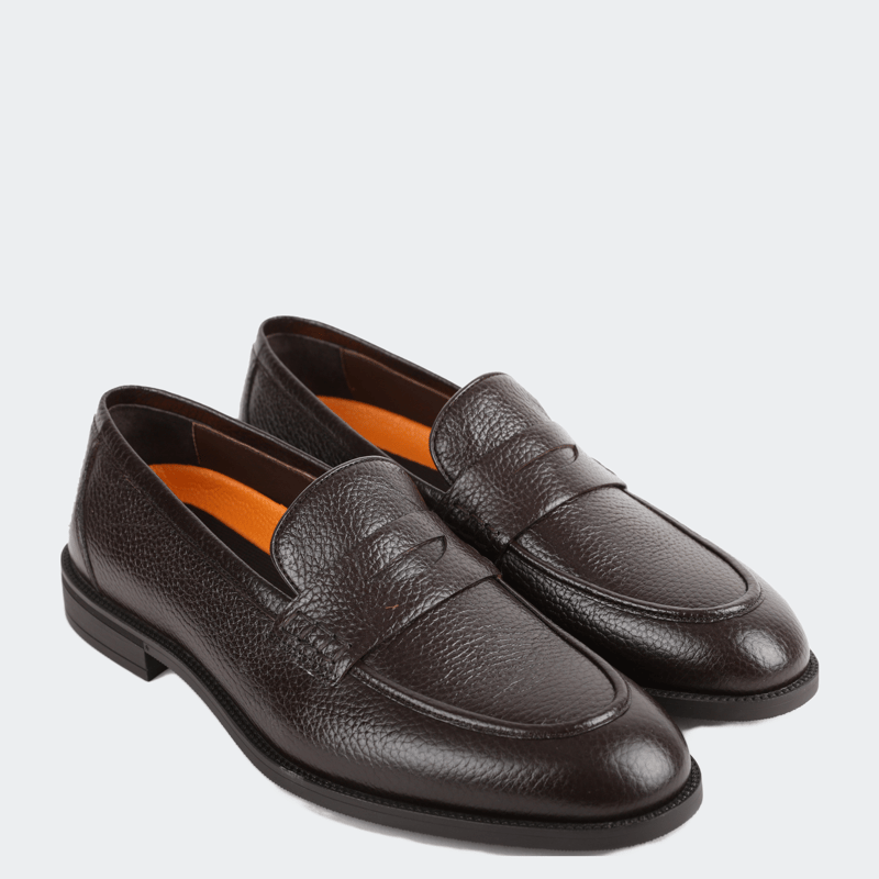 Vellapais Rixos Comfort Penny Loafers In Dark Brown