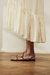 V Neck Single-Tiered Skirt Midi Dress