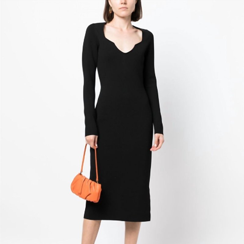 Shop Veronica Beard Imka Cashmere Midi Dress In Black