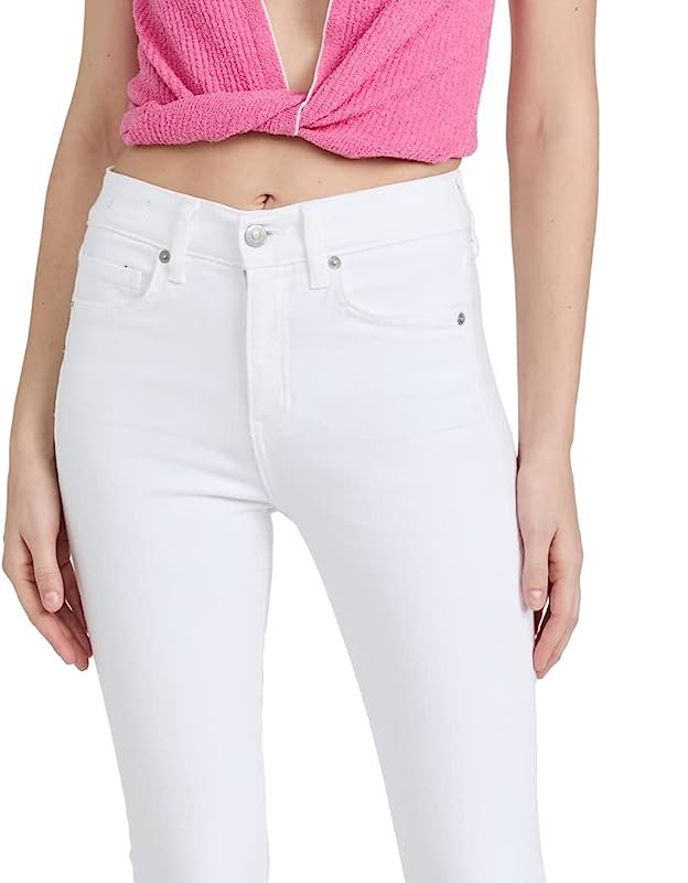Shop Veronica Beard Women's Carly Kick Flare Raw Hem Jeans In White