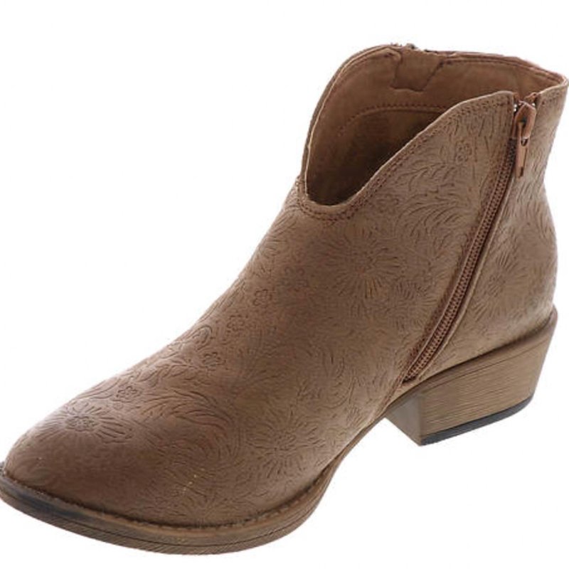 Shop Very G Divine Tooled Leather Boots In Tan In Brown