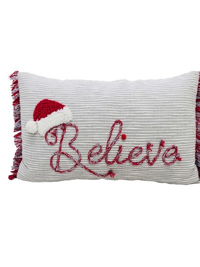 Vibhsa Christmas Throw Pillow For Couch - Believe product