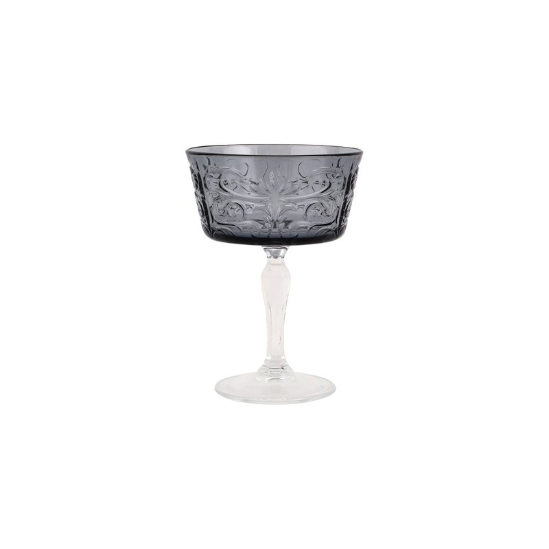 Vietri Barocco Coupe Champagne Glass In Grey