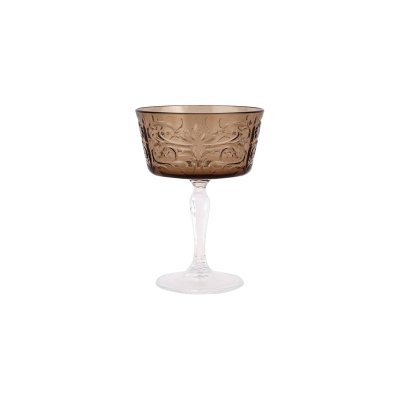Shop Vietri Barocco Coupe Champagne Glass In Brown