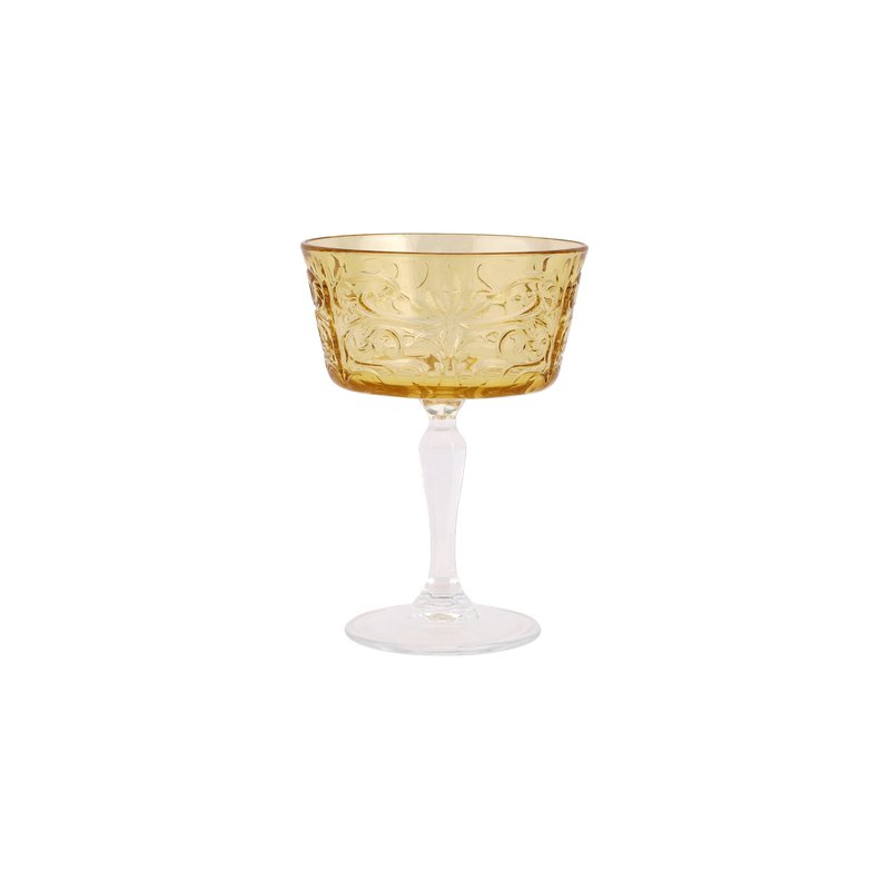 Shop Vietri Barocco Coupe Champagne Glass In Orange