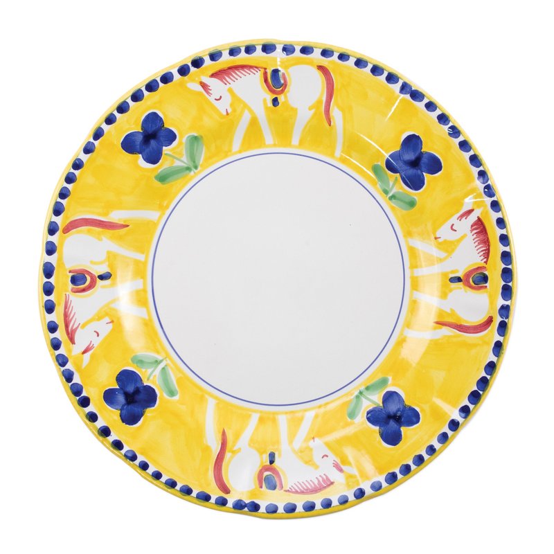Shop Vietri Campagna Cavallo Service Plate/charger In Yellow