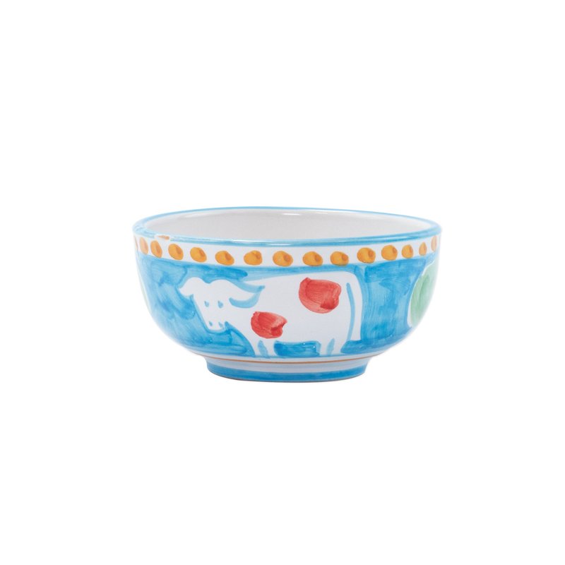 Shop Vietri Campagna Mucca Cereal/soup Bowl In Blue