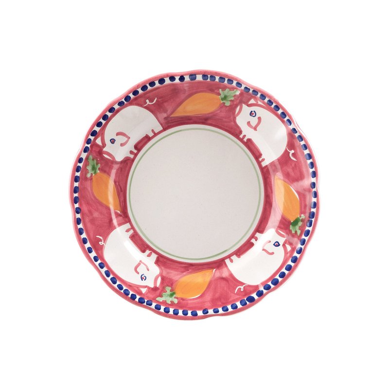 Vietri Campagna Porco Salad Plate In Red