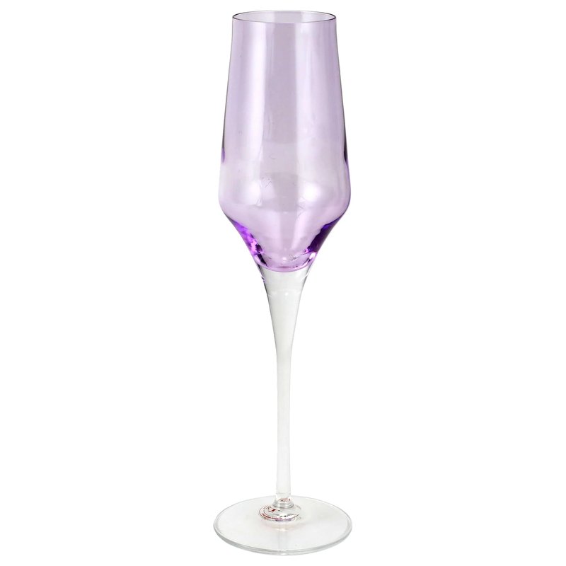 Vietri Contessa Champagne Glass In Purple