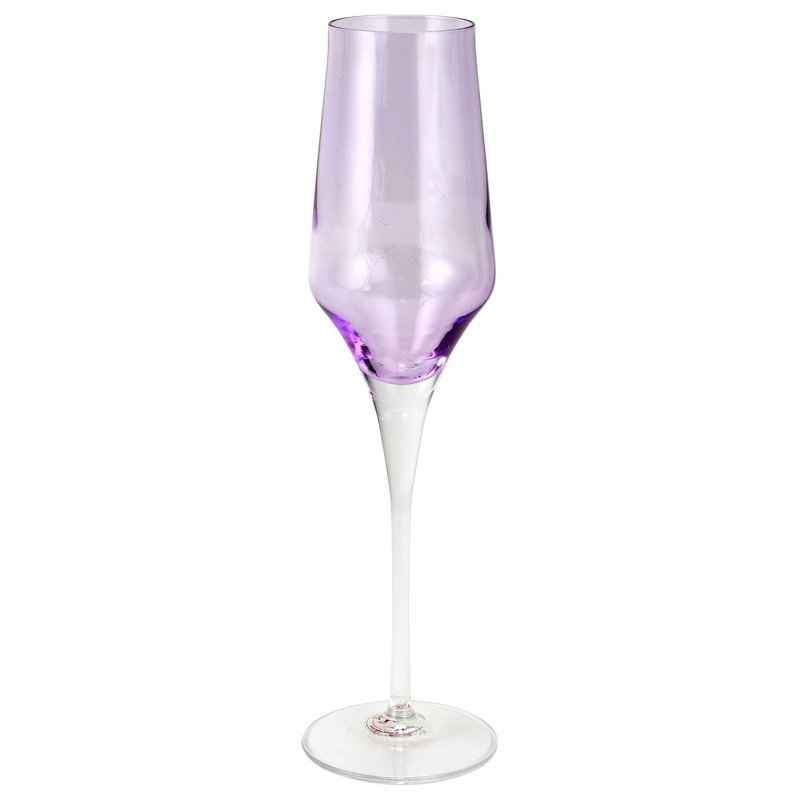 Shop Vietri Contessa Champagne Glass In Purple
