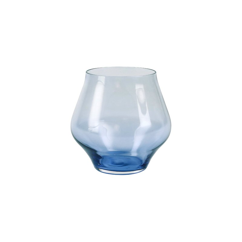 Shop Vietri Contessa Stemless Wine Glass In Blue
