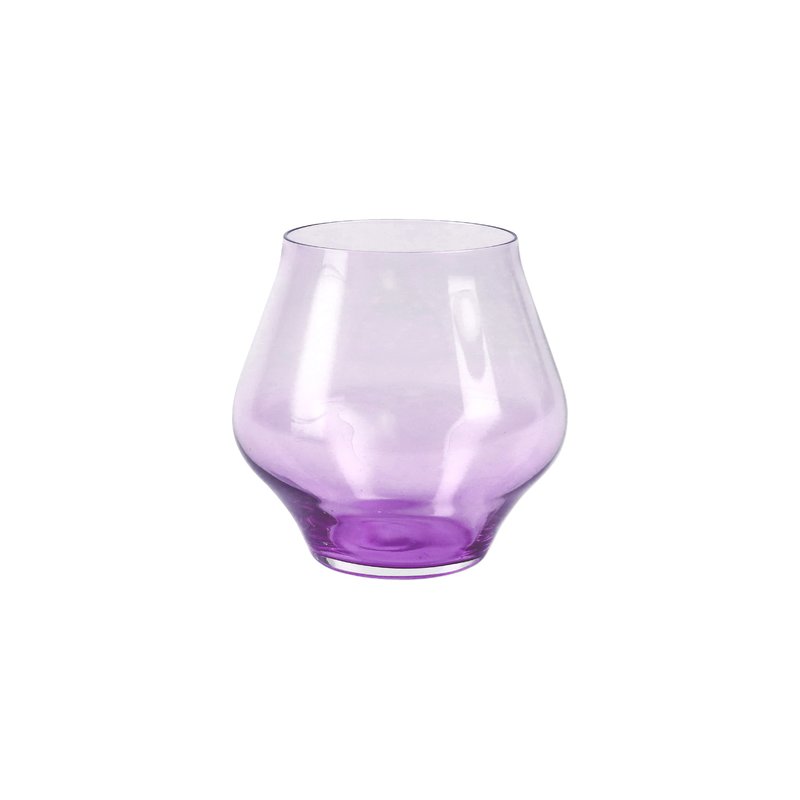Shop Vietri Contessa Stemless Wine Glass In Purple