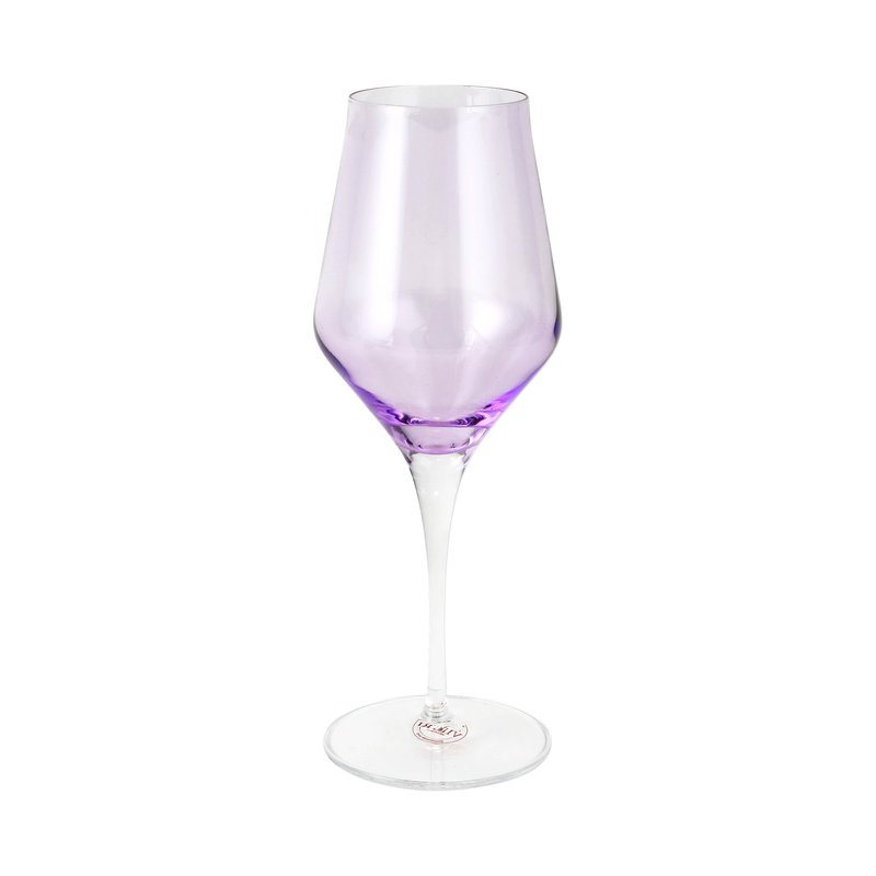 Vietri Contessa Water Glass In Purple