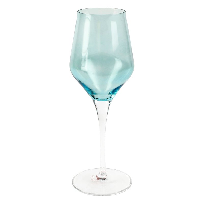 Shop Vietri Contessa Wine Glass In Blue