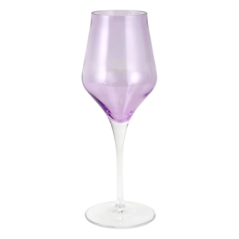 Vietri Contessa Wine Glass In Purple
